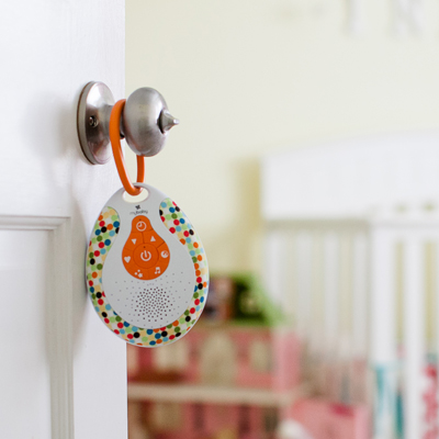 MYBABY™ by HOMEDICS® SoundSpa® On-The-Go - This portable sound machine offers four different soothing sounds to help baby sleep.  Select one of four sound features: heartbeat, white noise, lullaby or ocean waves.  Requires 3 AAA batteries, not included.